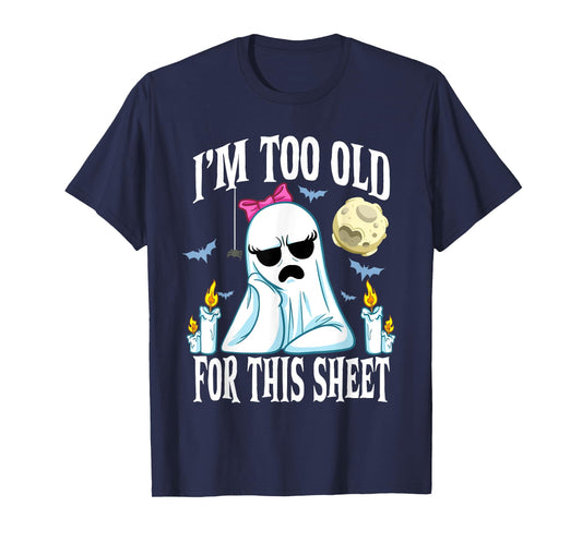 Funny Halloween for Women Ghost Face Costume Adult T-Shirt