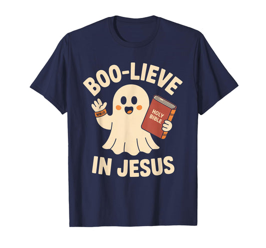 Boo-Lieve in Jesus - Christian Halloween Christianity T-Shirt