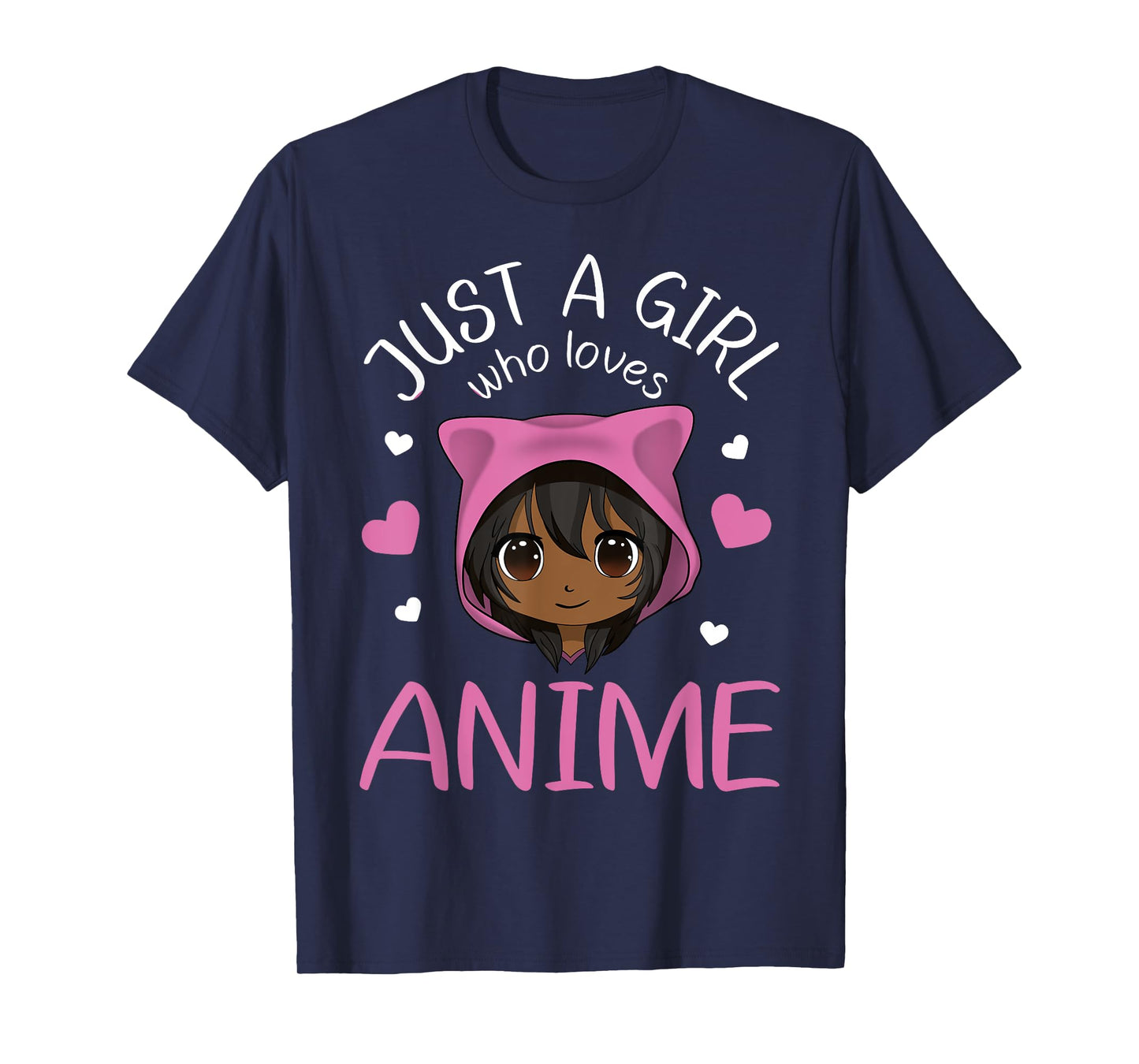 Just a Girl who Loves Anime African American T-Shirt Small