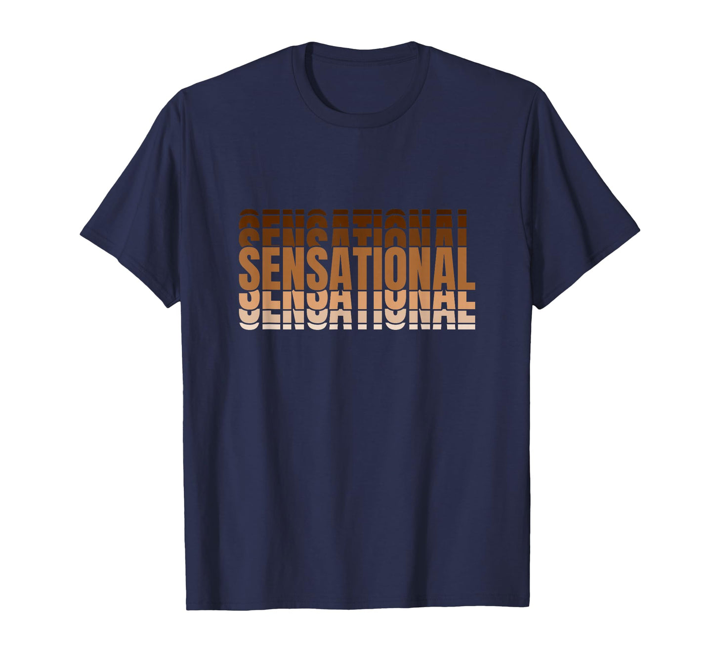 Brown Sensational Brown Color Graphic T-Shirt