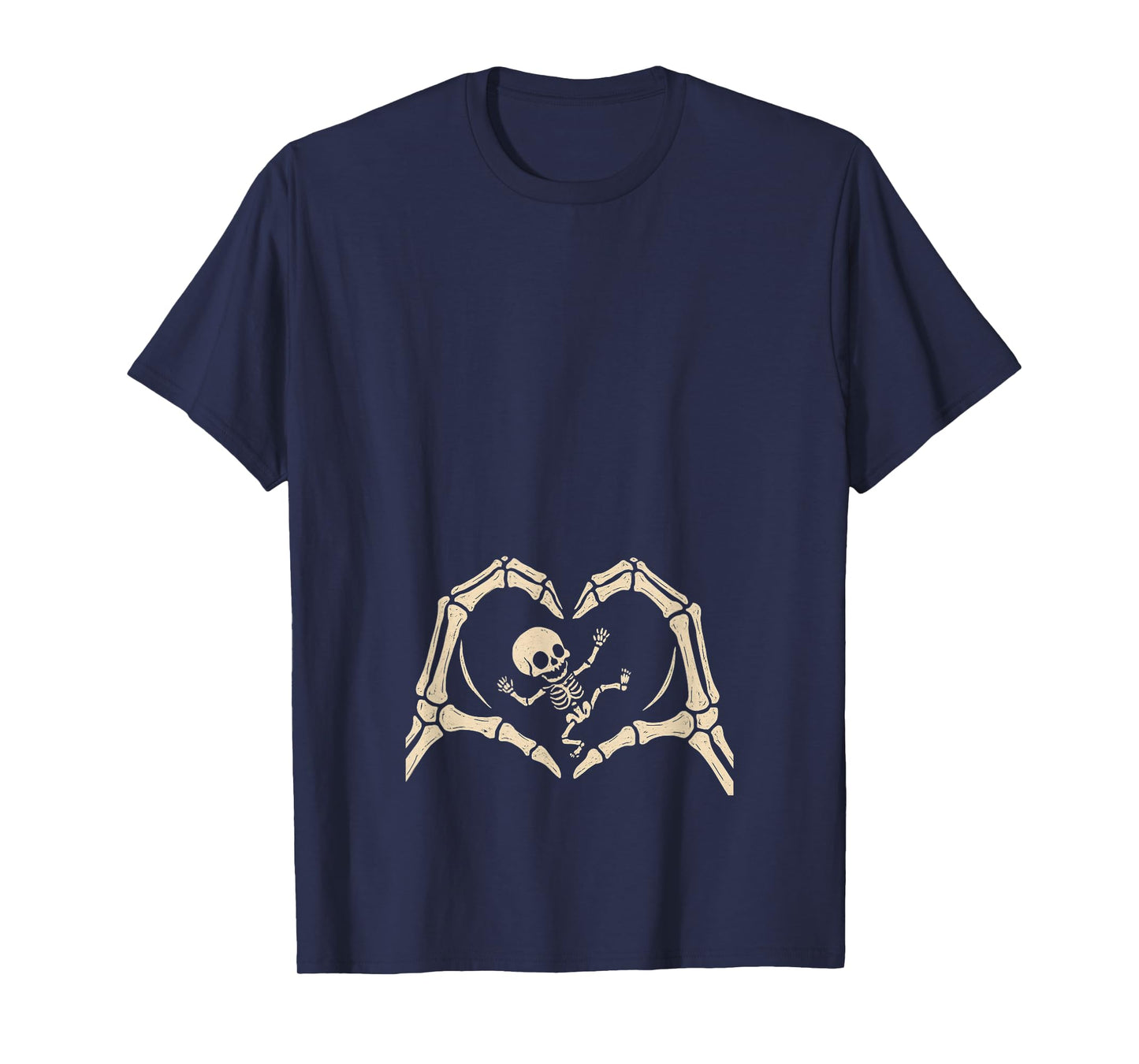 Pregnant Baby Skeleton Spooky Season New Mom Halloween T-Shirt