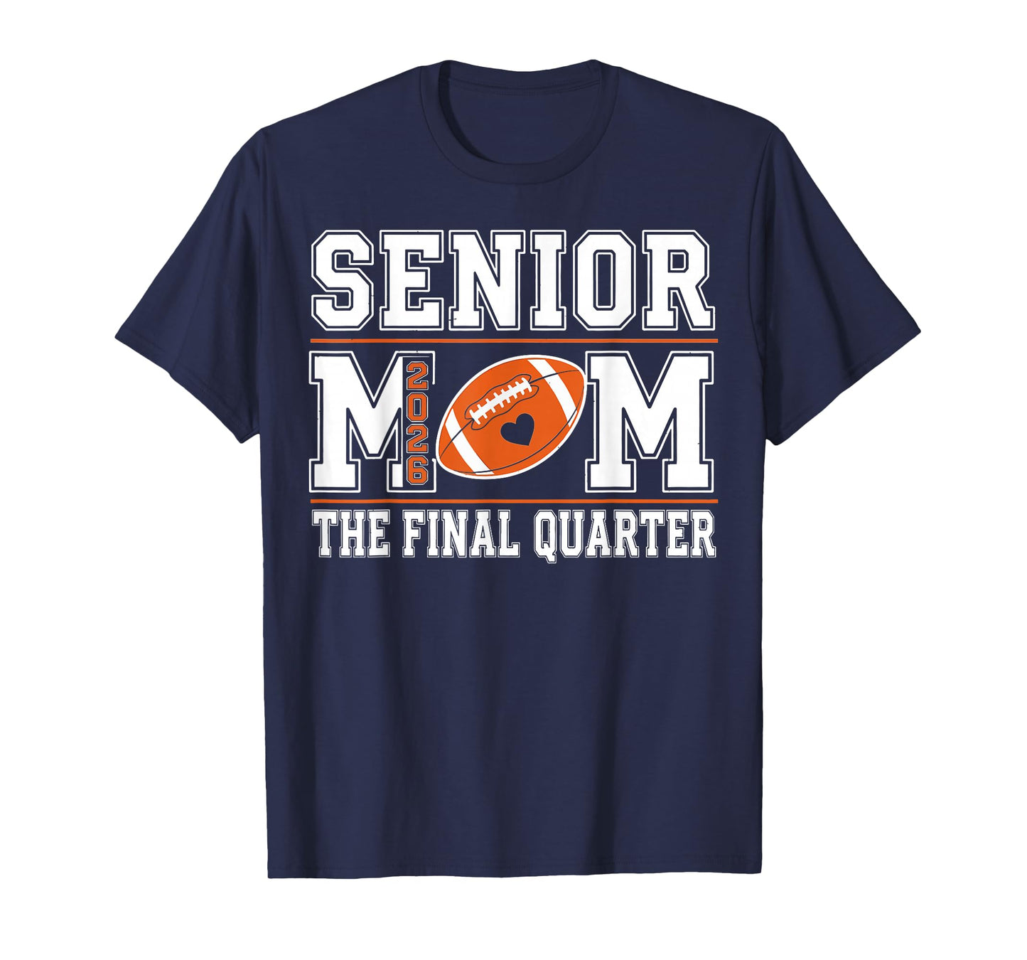 Senior Football Mom Class of 2026 Game Day Football T-Shirt