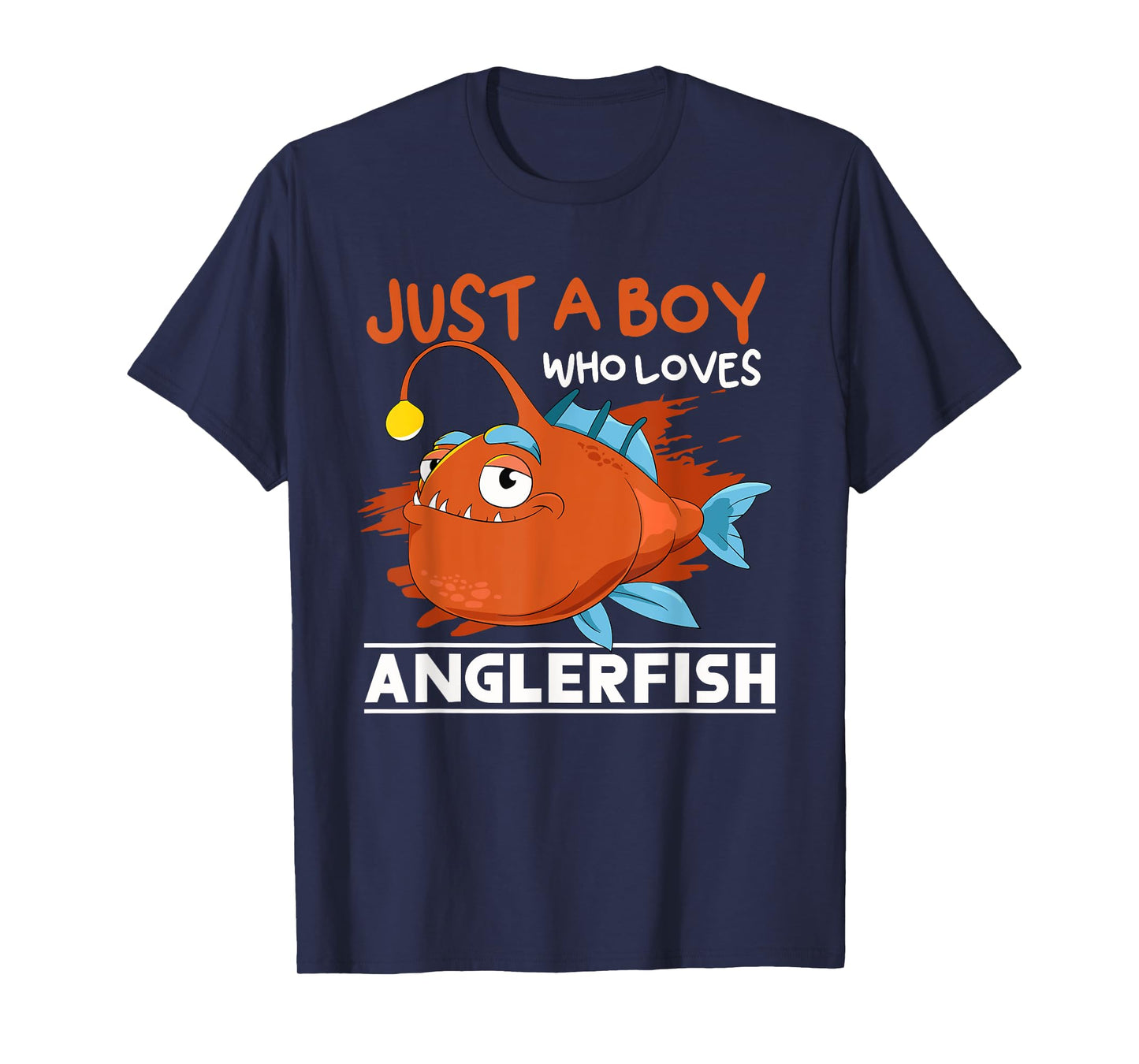 Just A Boy Who Loves Angler Fish Fishing Funny Anglerfish T-Shirt