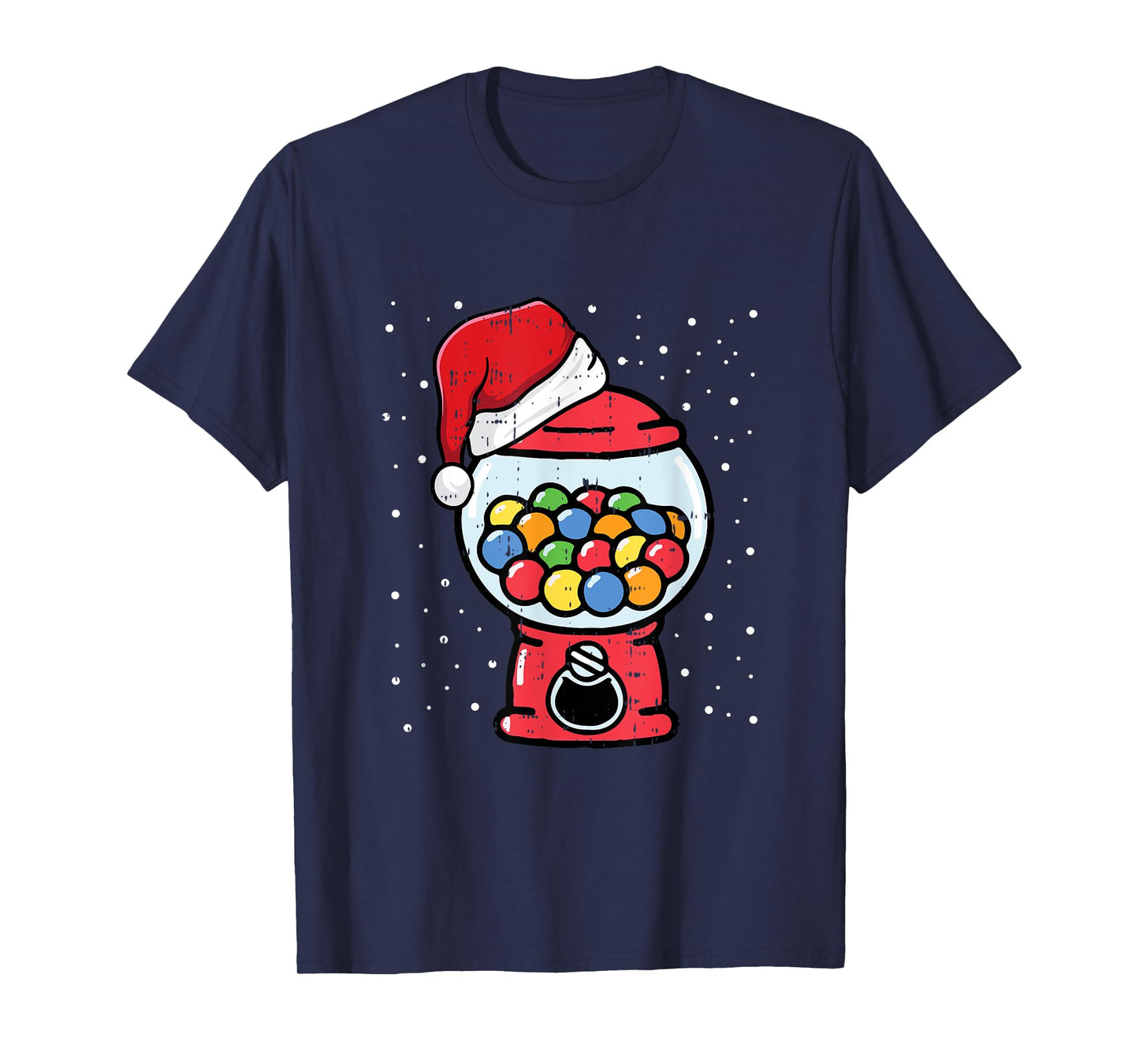 Gumball Machine Santa Hat Christmas Pajama X-mas Candy Gum T-Shirt