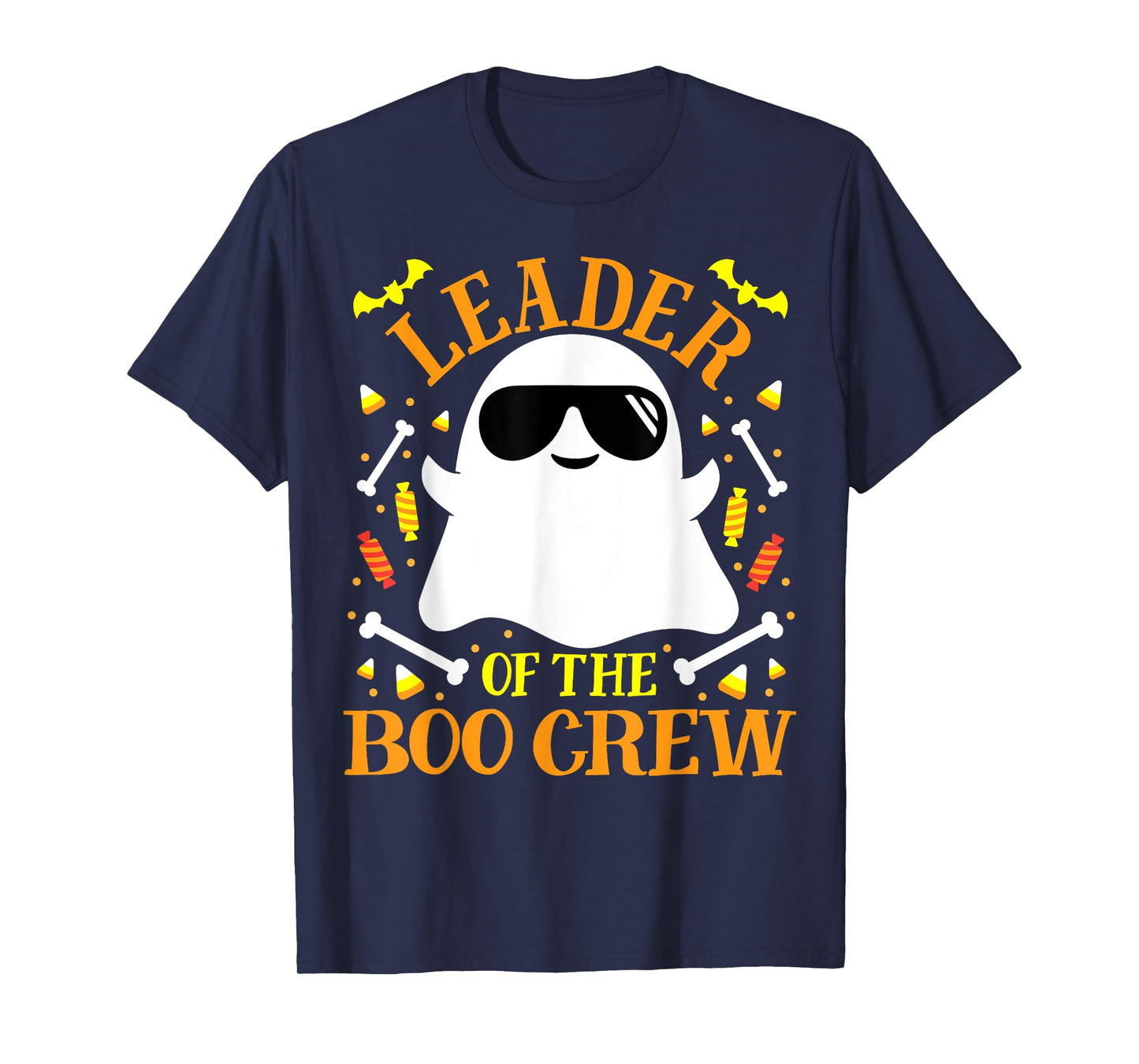 Leader Boo Crew Ghost Matching Funny Set Boy Girl Halloween T-Shirt