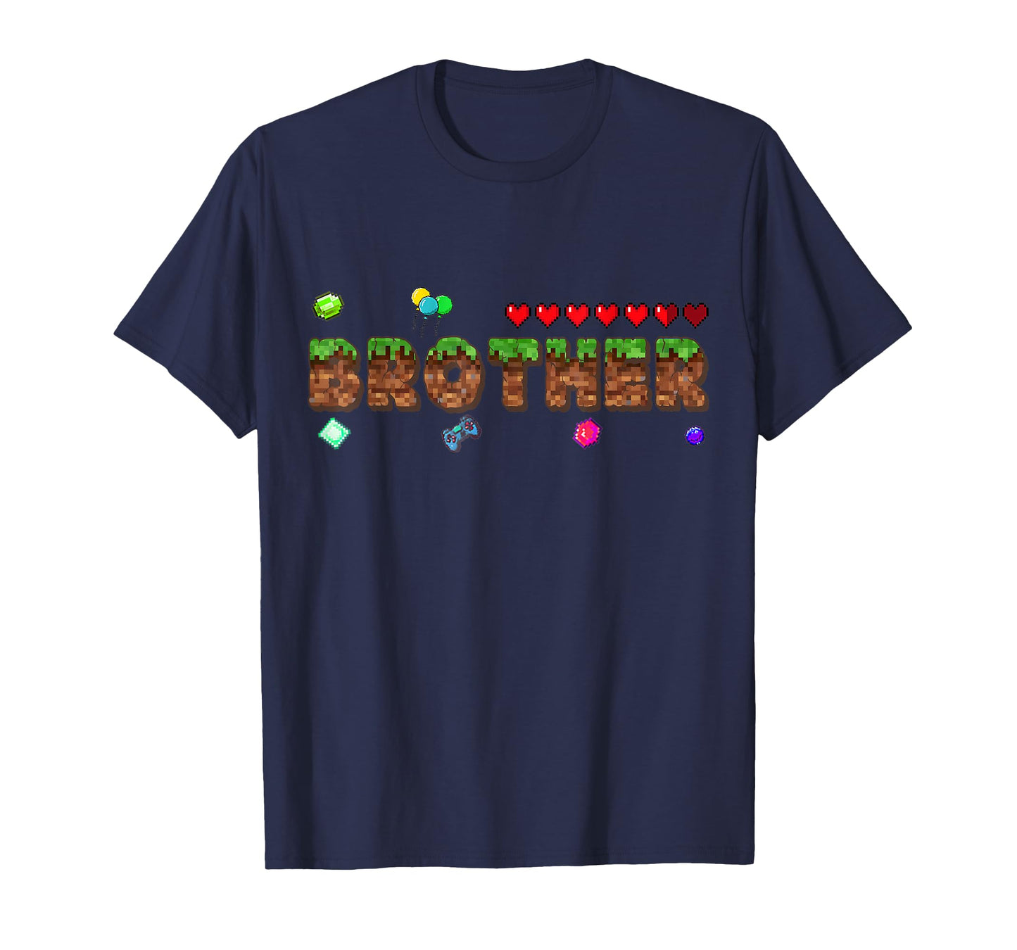 Brother Of The Birthday Boy Pixel Game Matching Family Kids T-Shirt