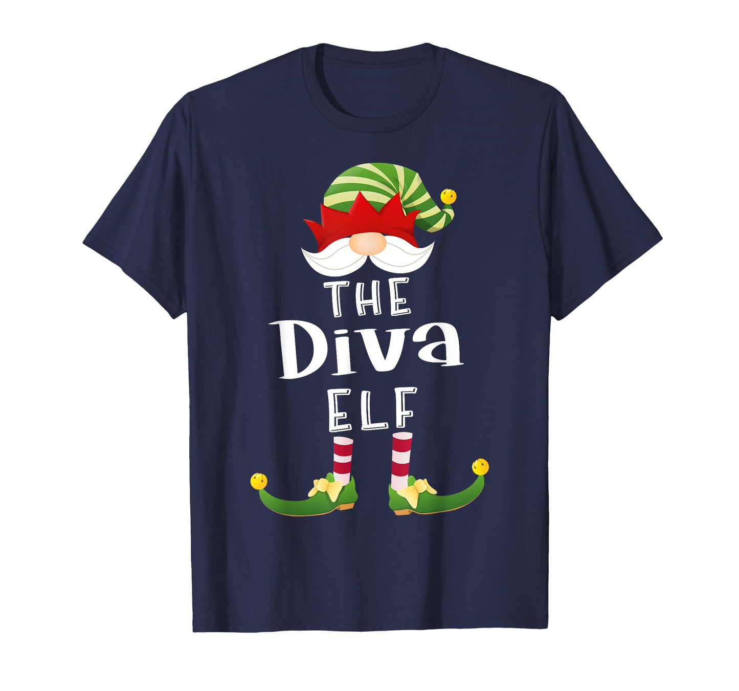 Diva Elf Group Christmas Funny Pajama Party T-Shirt