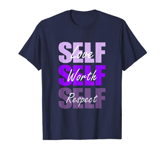 Purple Self-ish X 3 Purple Color Graphic T-Shirt