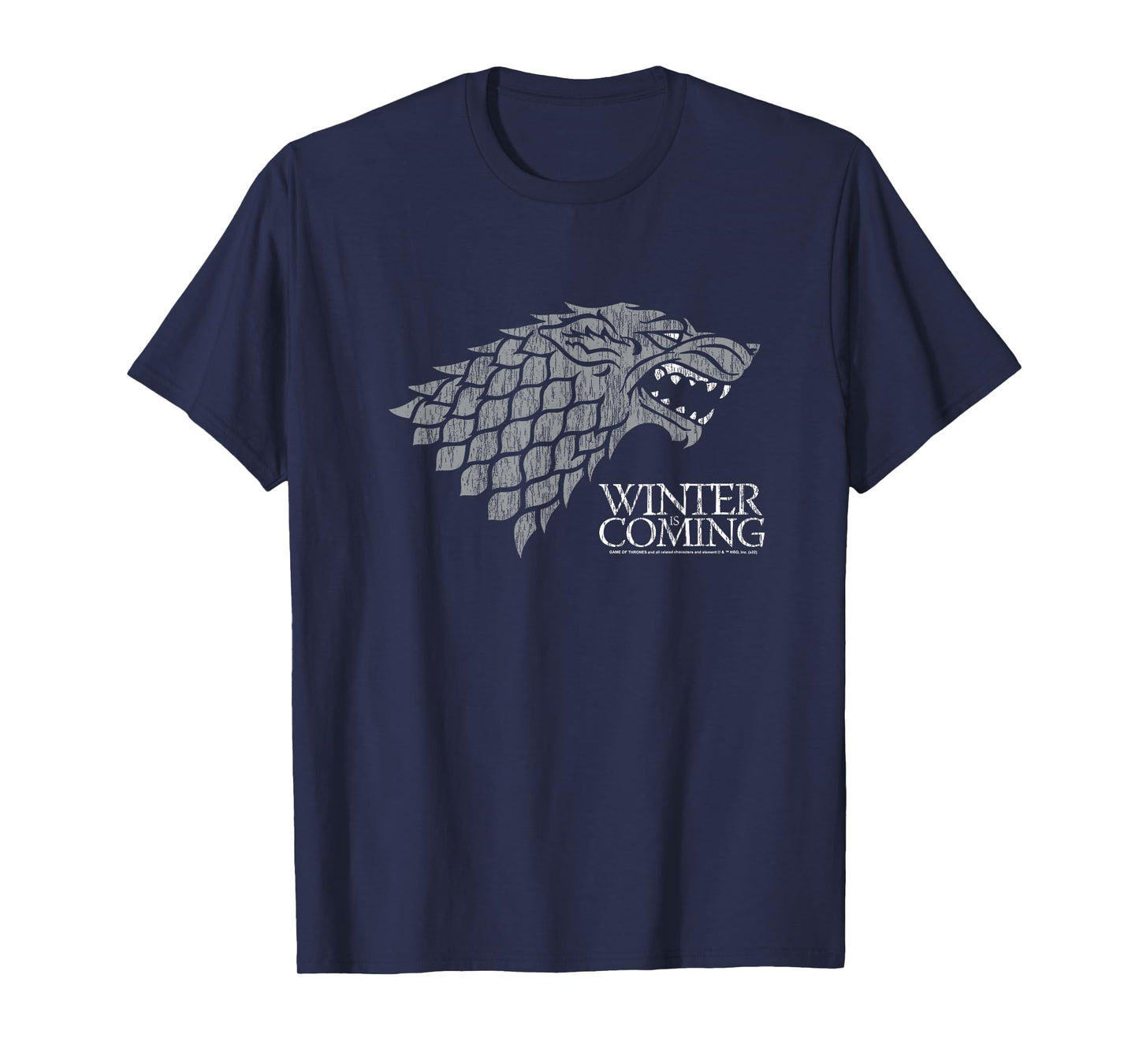 Game of Thrones Startk Winter is Coming on Black T-Shirt