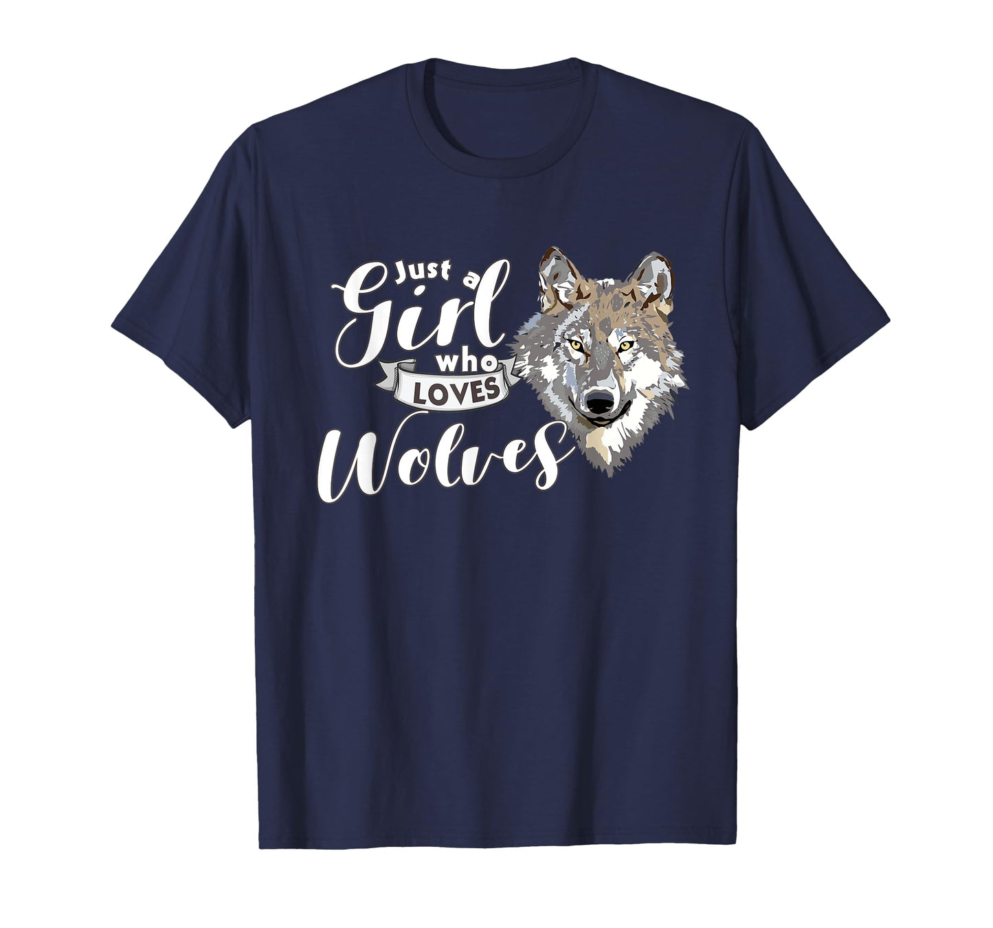 Just a Girl Who Loves Wolves Cute Tee for Women and Girls T-Shirt