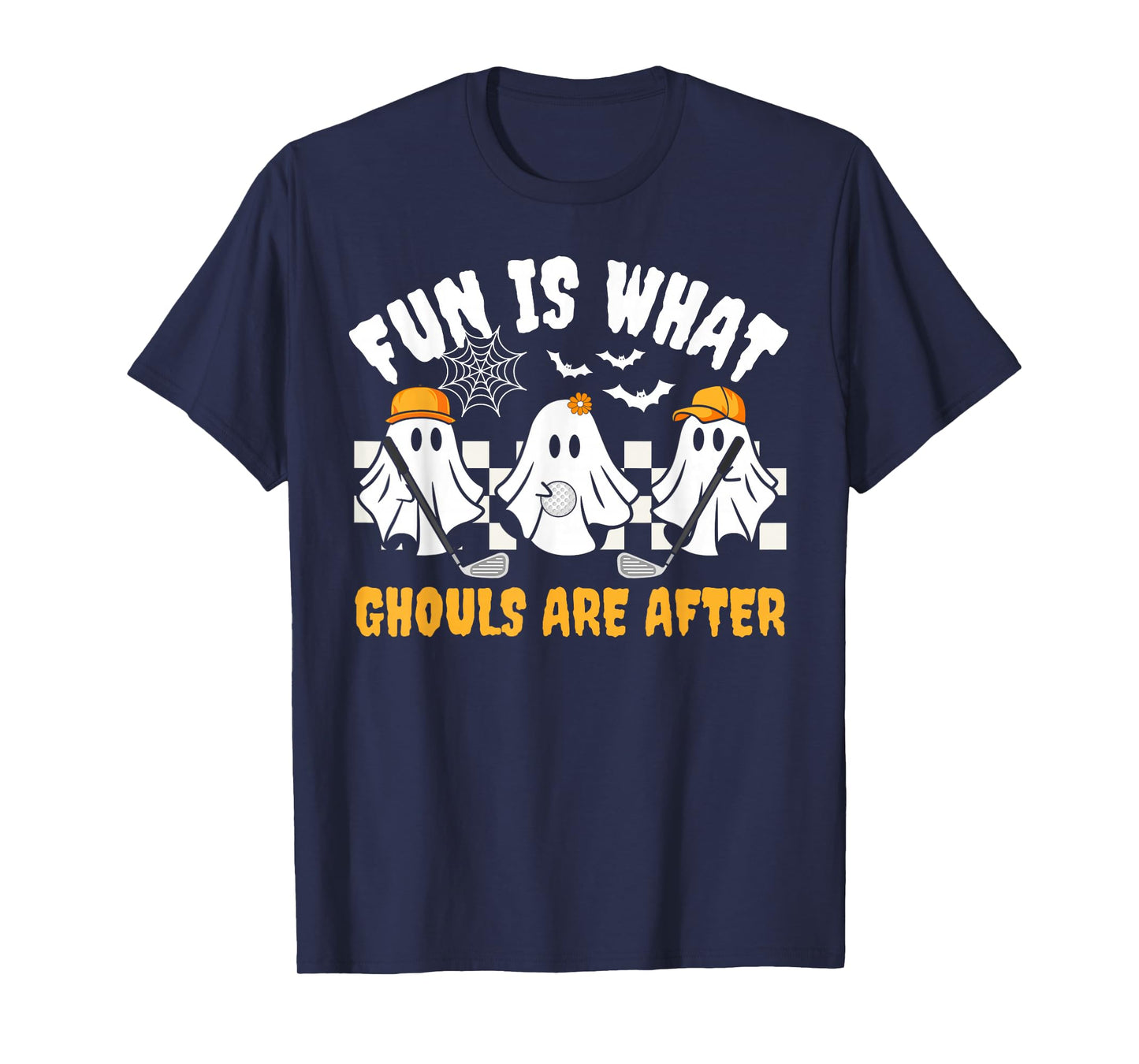 Ghost Golf Ball Player Funny Halloween Costume For Men Women T-Shirt