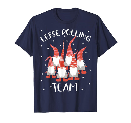 Lefse Rolling Team God Jul Gnome Tomte Xmas Santa Christmas T-Shirt