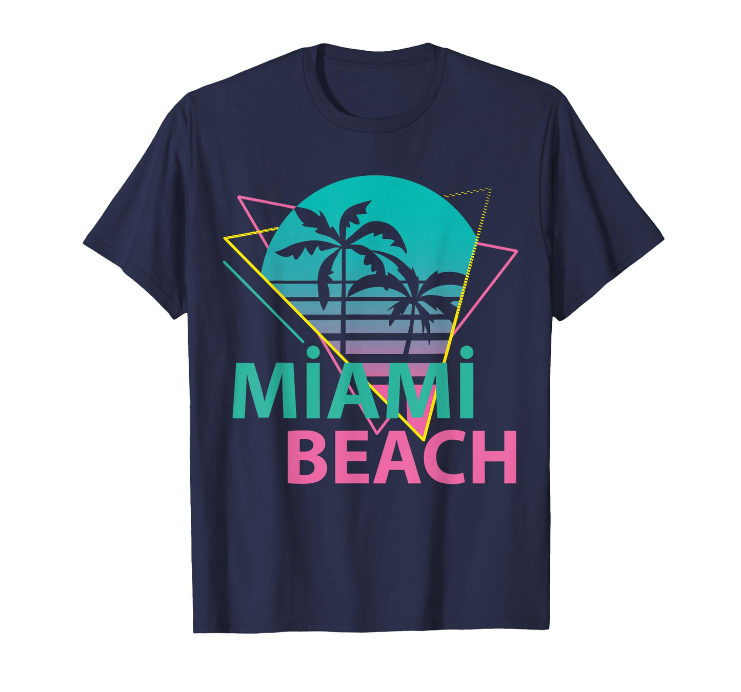 Miami Beach Florida Proud Floridian Retro Palms Trees T-Shirt