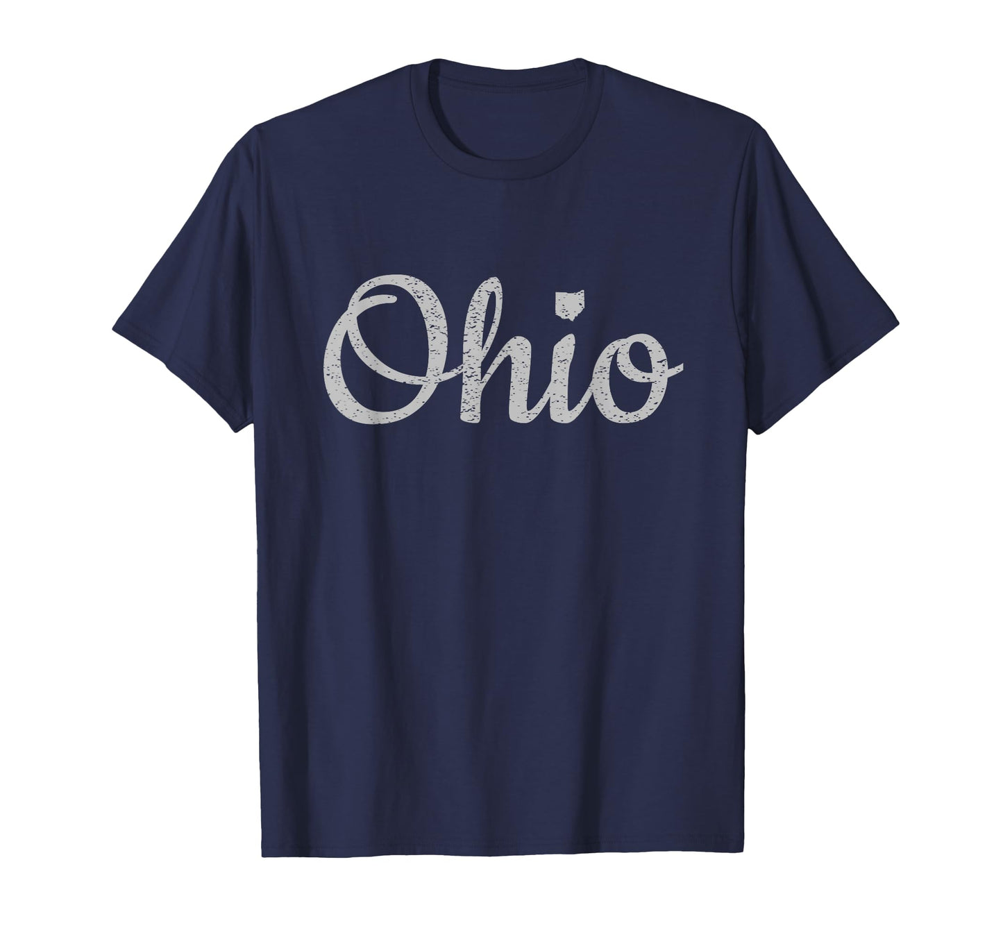 State of Ohio Pride Script Text Distressed Design Gifts T-Shirt