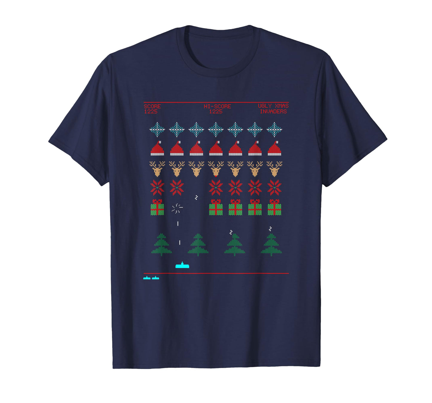 Ugly Christmas Invaders from Space T-Shirt