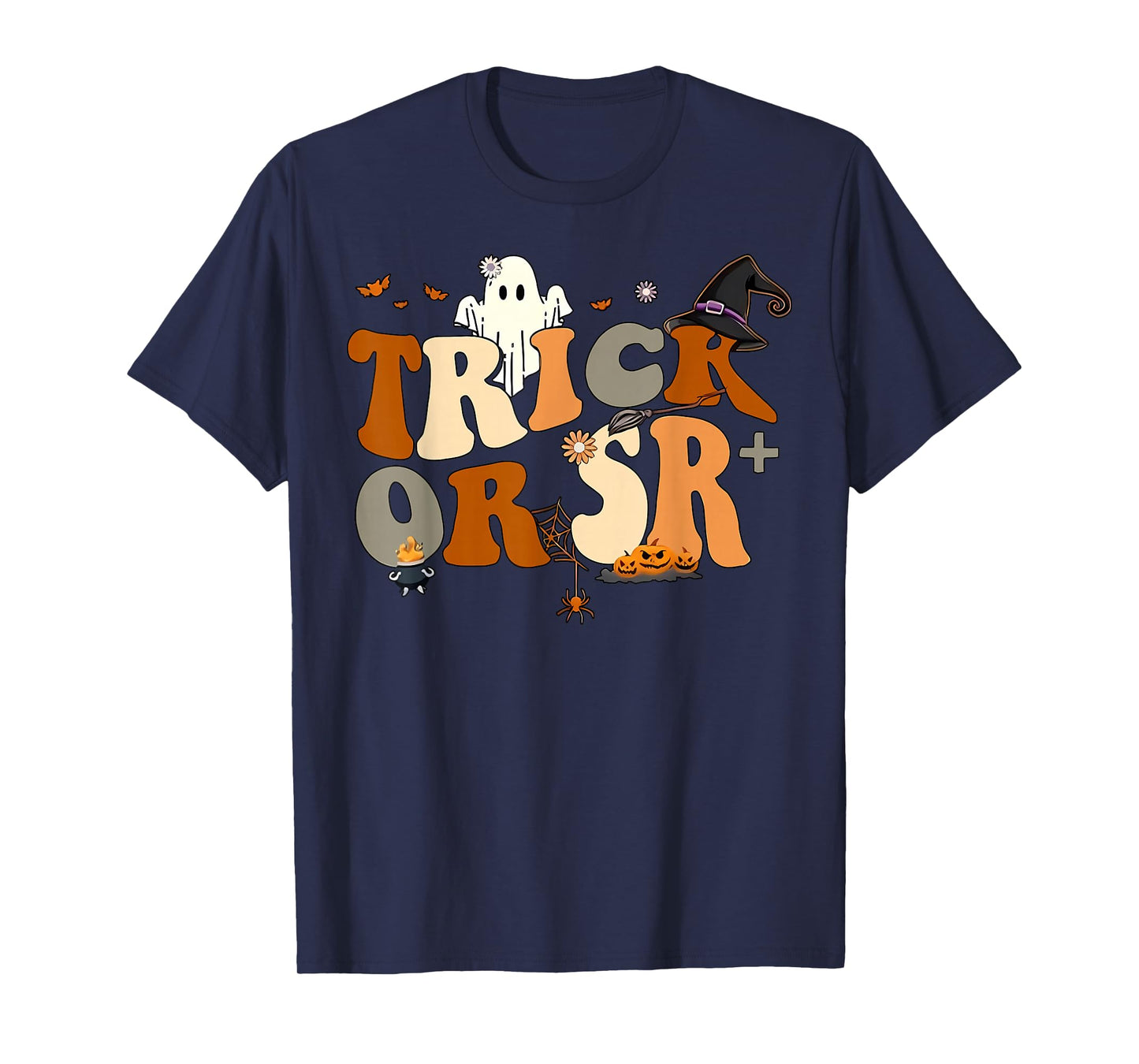 Trick Or SR+ ABA Ghost Halloween Applied Behavior Analysis T-Shirt