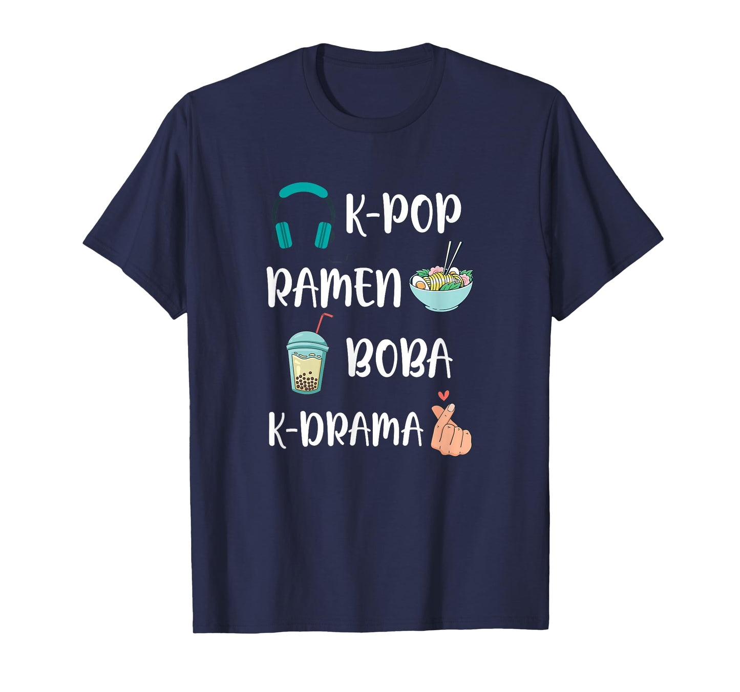 Kawaii K-Pop Ramen Boba Bubble Tea K-Drama Lover T-Shirt