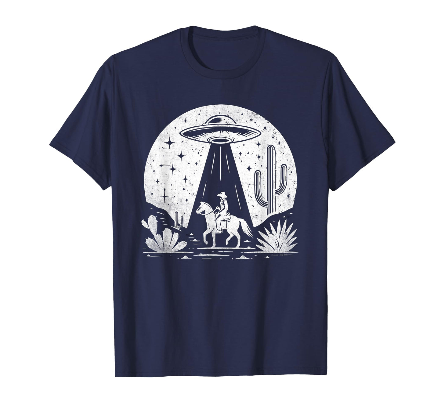 UFO Western Retro Vintage Cowboy Western Rodeo Howdy Alien T-Shirt