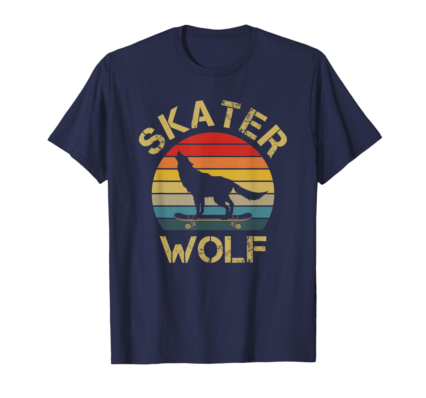 I Like Wolf Skateboard Skater Wolf Skating Wolves Lover Cute T-Shirt