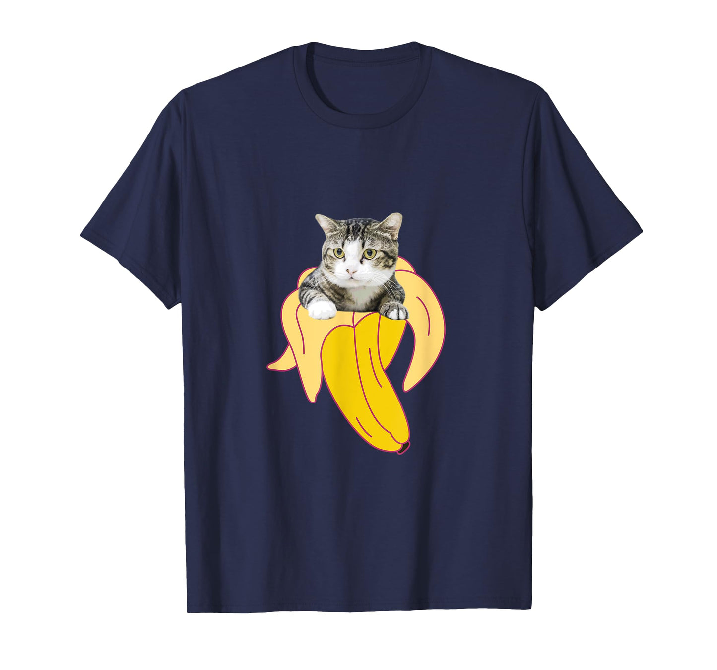Bananya Banana Funny Cat T-Shirt Cute T-Shirt for Men Women Kids