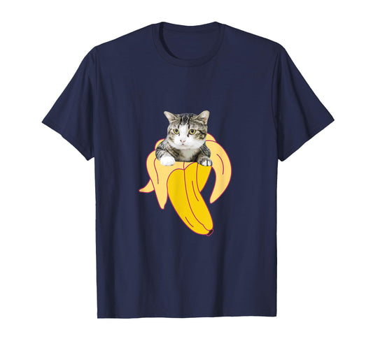 Bananya Banana Funny Cat T-Shirt Cute T-Shirt for Men Women Kids