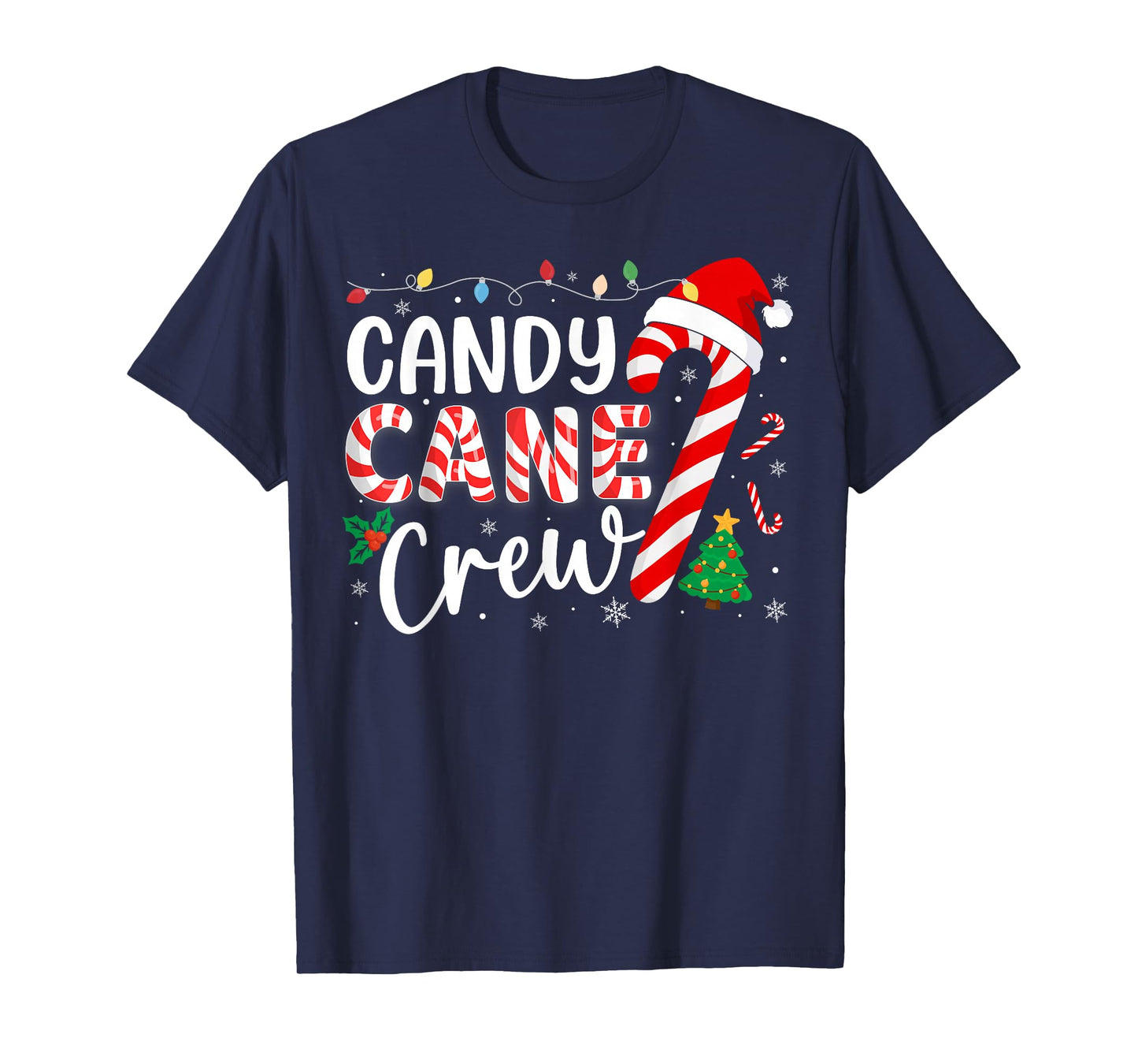Candy Cane Crew Funny Christmas Pajamas Family Men Women Kid T-Shirt