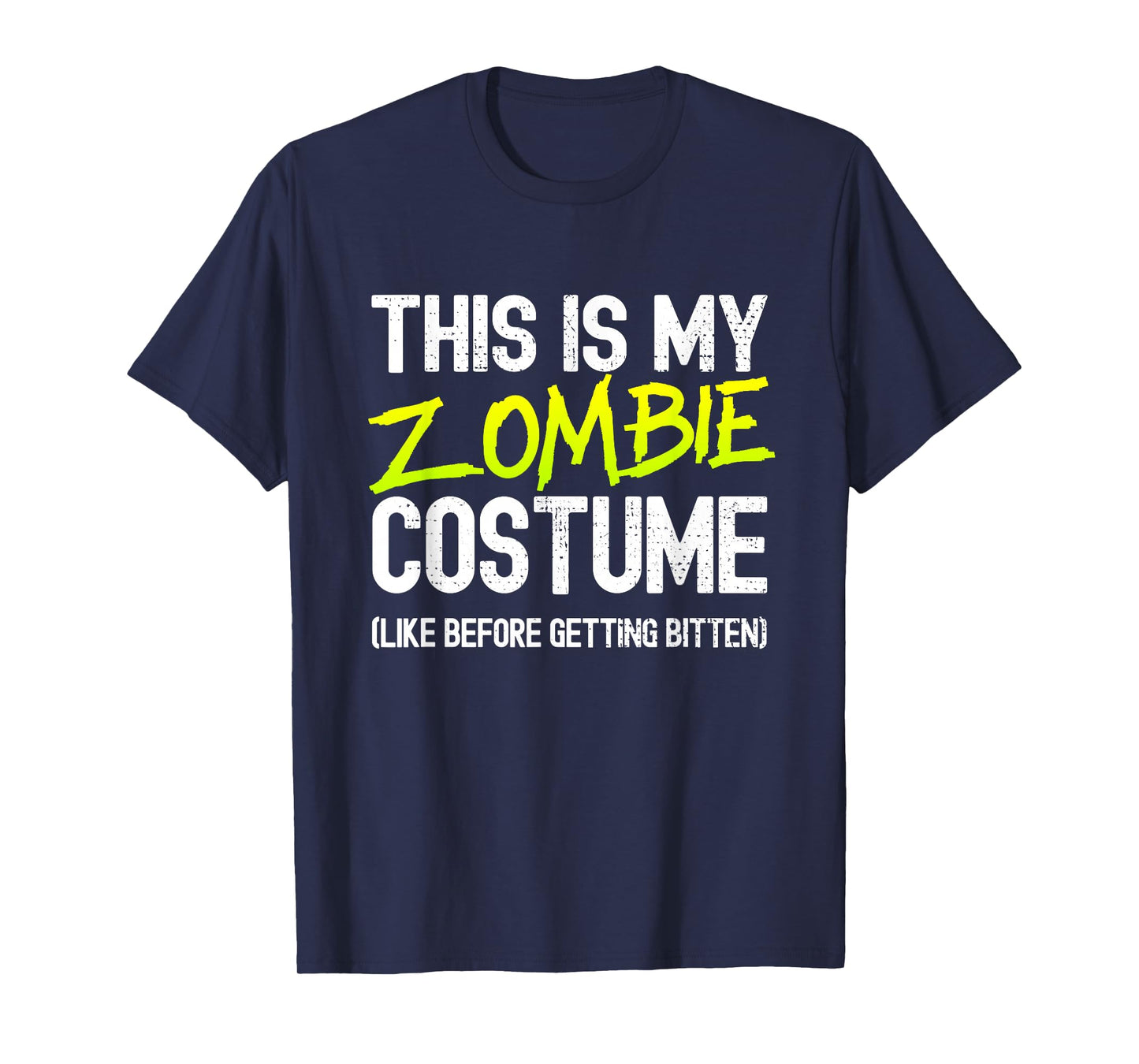Zombie Costume Funny Easy Lazy Zombie Halloween Costume T-Shirt