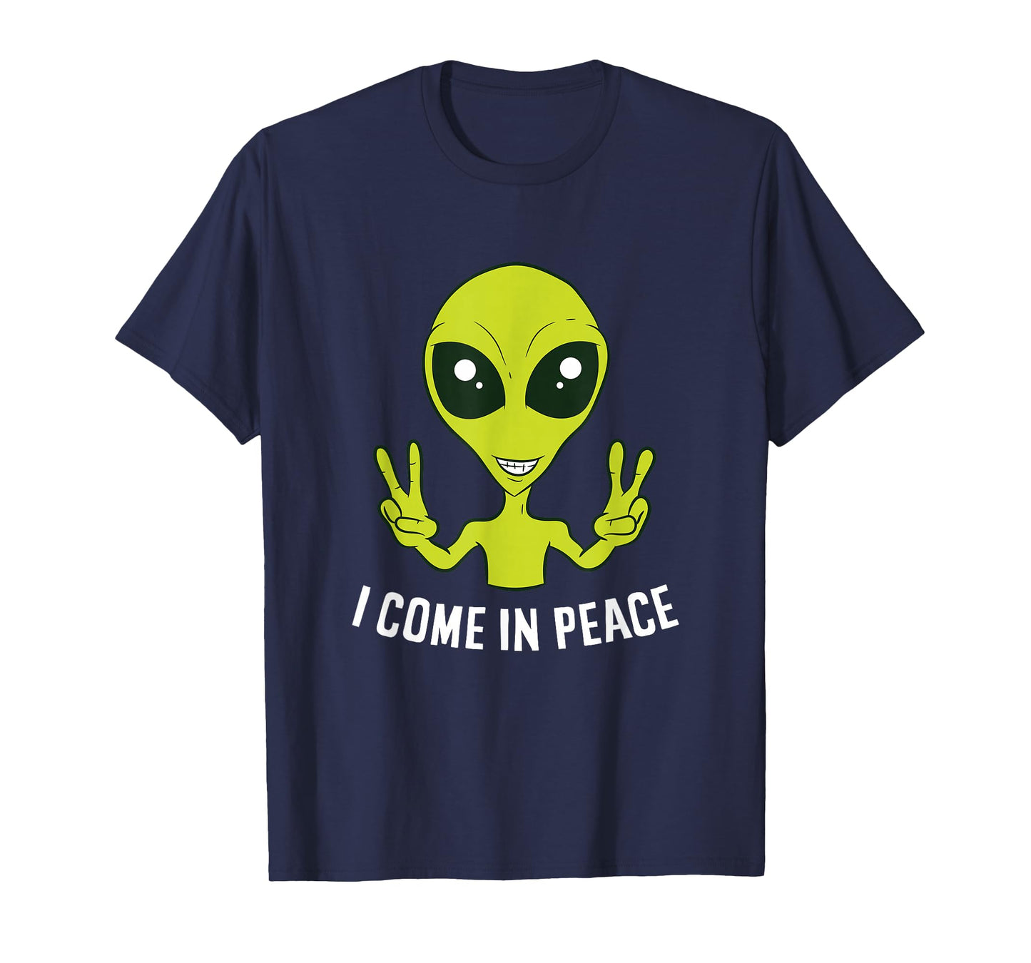Cute Alien I Come In Peace Space Rave EDM Music Alien T-Shirt
