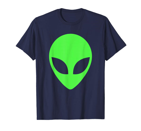 Green Alien Head Apparel 90's Style Clothing Funny Alien T-Shirt