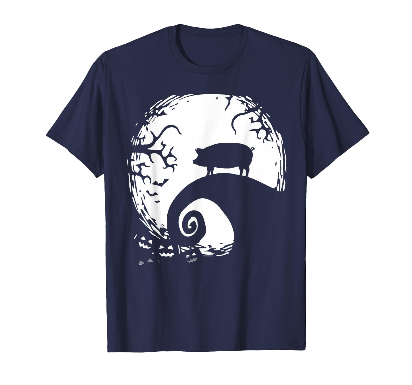 Pig And Moon Halloween T-Shirt