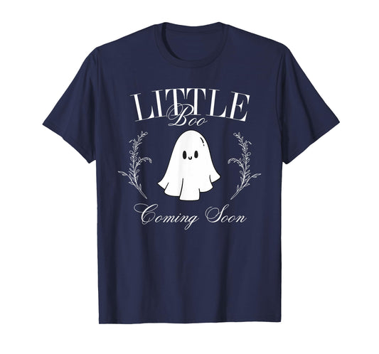 Retro Classic Little Boo Coming Soon Pregnancy Announcement T-Shirt