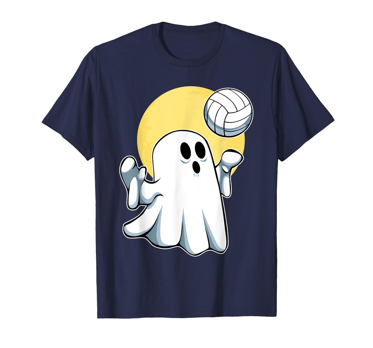 Ghost Volleyball Player Lazy Halloween Costume Cute Sport T-Shirt