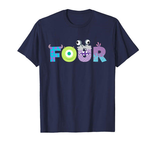 Disney & Pixar's Monsters, Inc. Numbers 4th Fourth Birthday T-Shirt