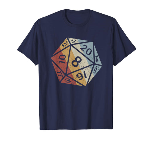 20 Sided Dice Retro Style Vintage T-Shirt