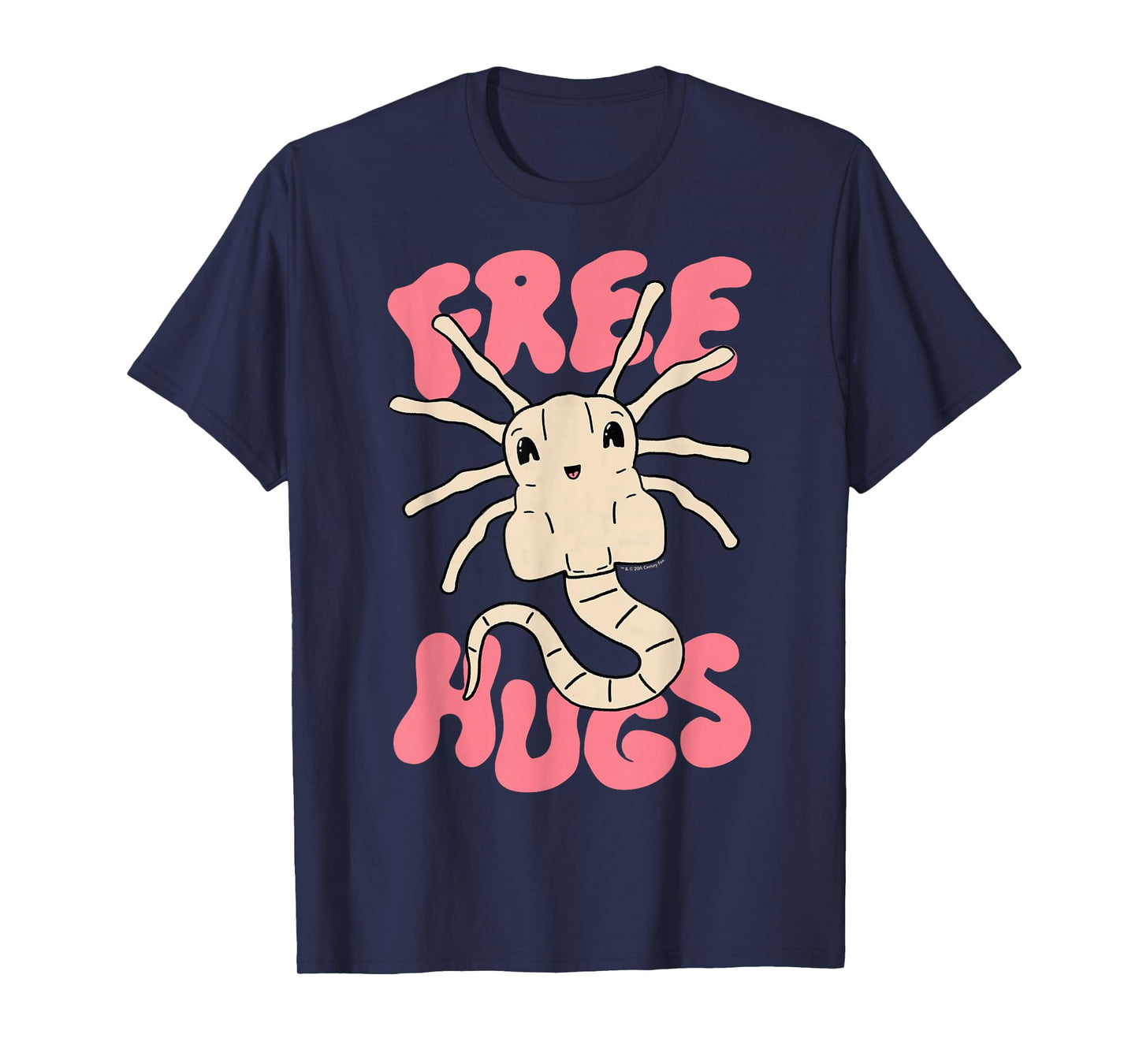Aliens Cute Facehuggers Free Hugs Big Chest Poster T-Shirt