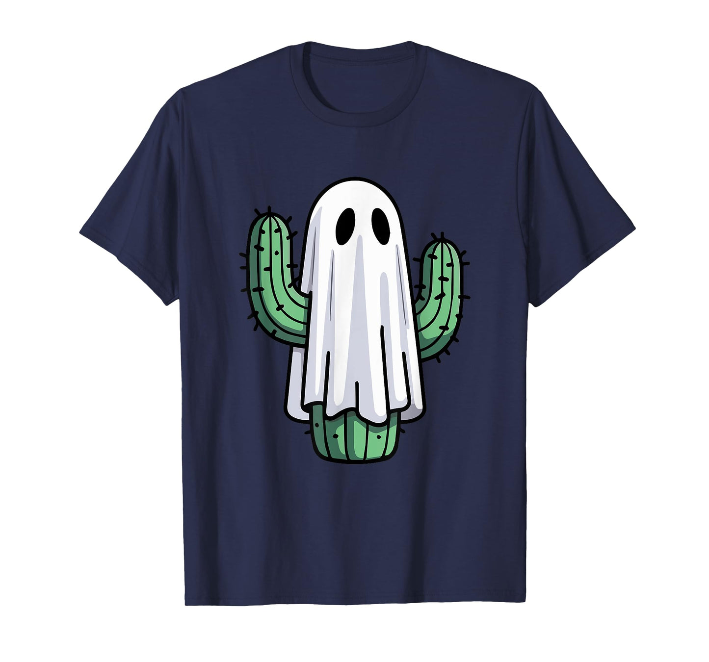 Ghost Cactus Halloween Costume Ghoul Succulent Cacti Lover T-Shirt