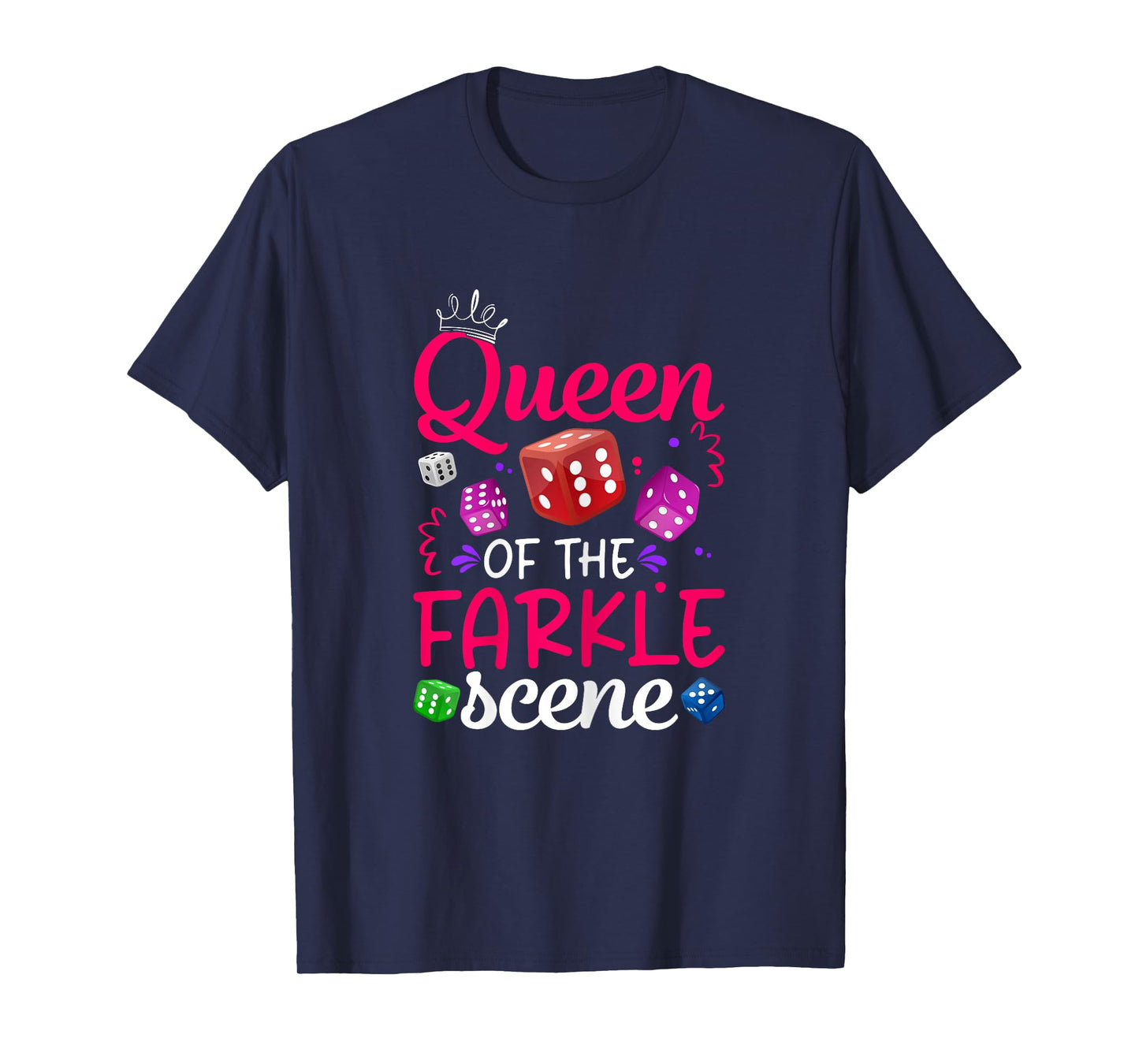 Queen Of The Farkle Scene Funny Farkle player Women T-Shirt