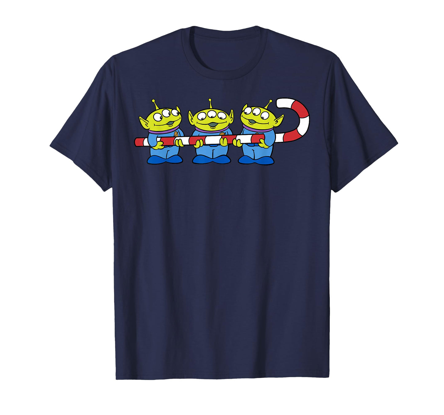 Disney Pixar Toy Story Aliens Candy Cane Holiday T-Shirt