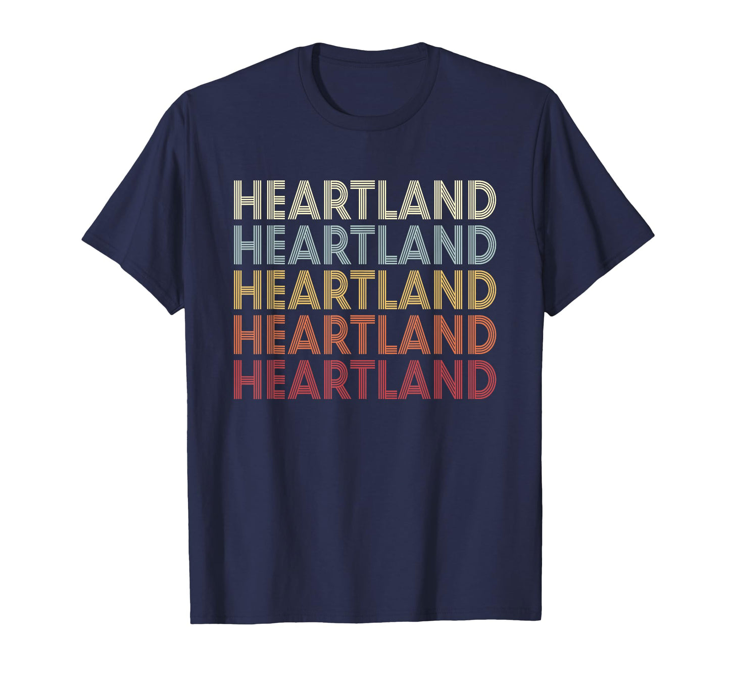 Heartland Texas Heartland TX Vintage Text T-Shirt - Black - Women's Small - Cotton Blend - Short Sleeve - Classic Fit - Unisex - Novelty T-Shirt