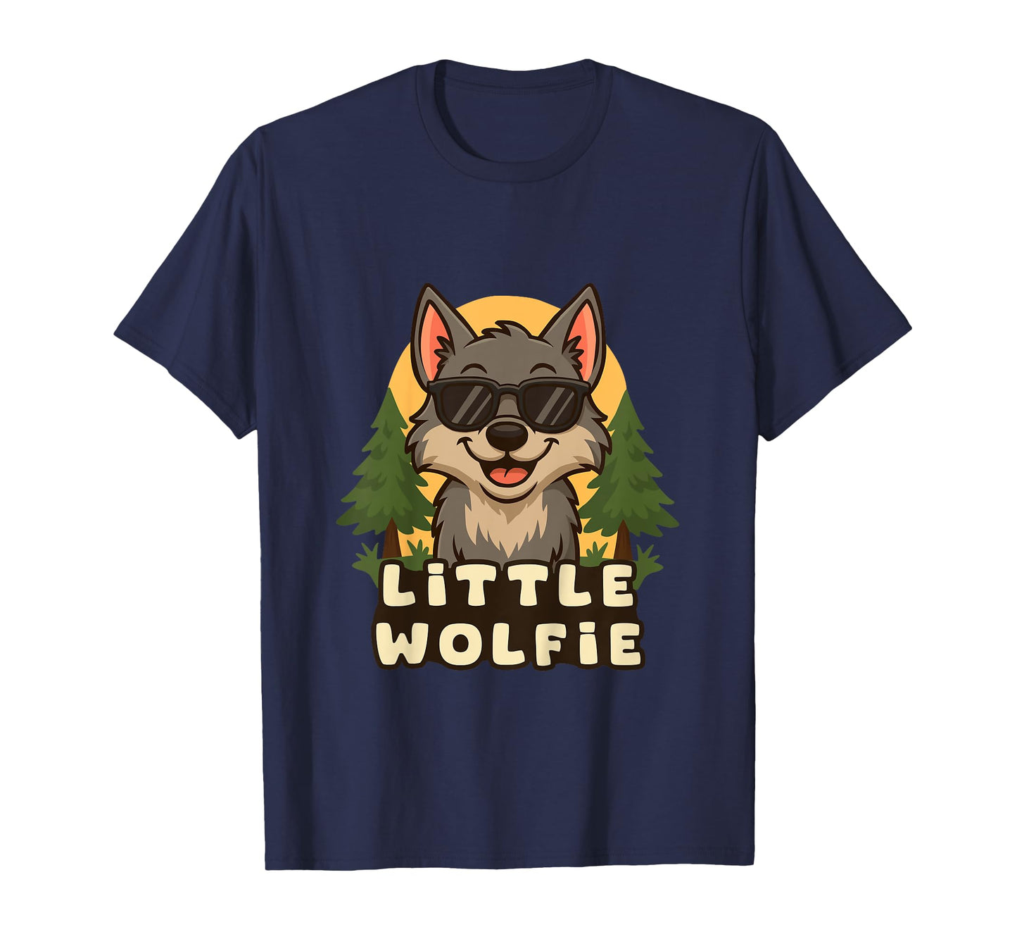 Kids Little Wolfie - Wolf Themed Design for Boys T-Shirt