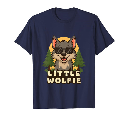 Kids Little Wolfie - Wolf Themed Design for Boys T-Shirt