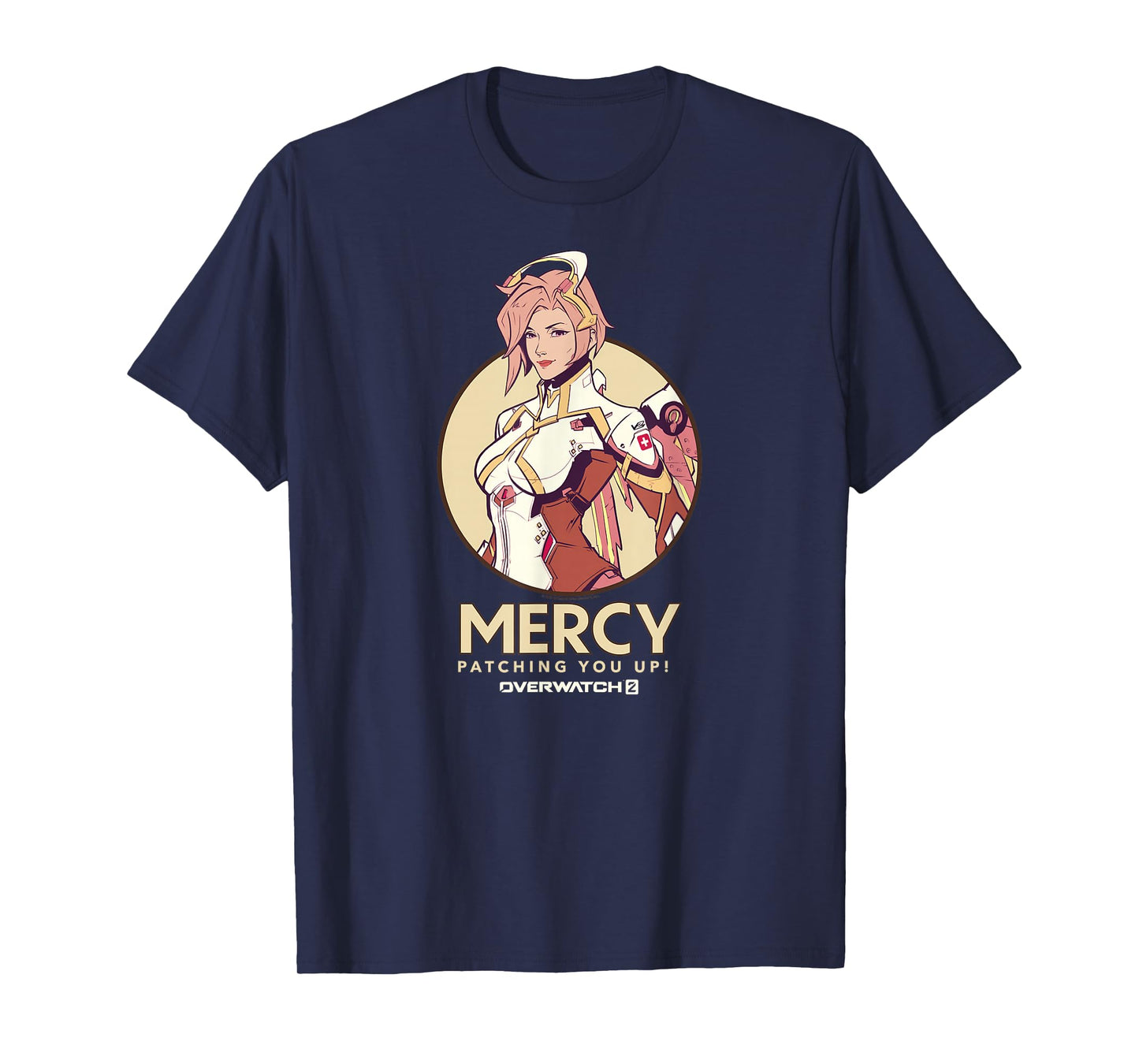 Overwatch 2 Mercy Patching You Up Nurse Icon Circle T-Shirt