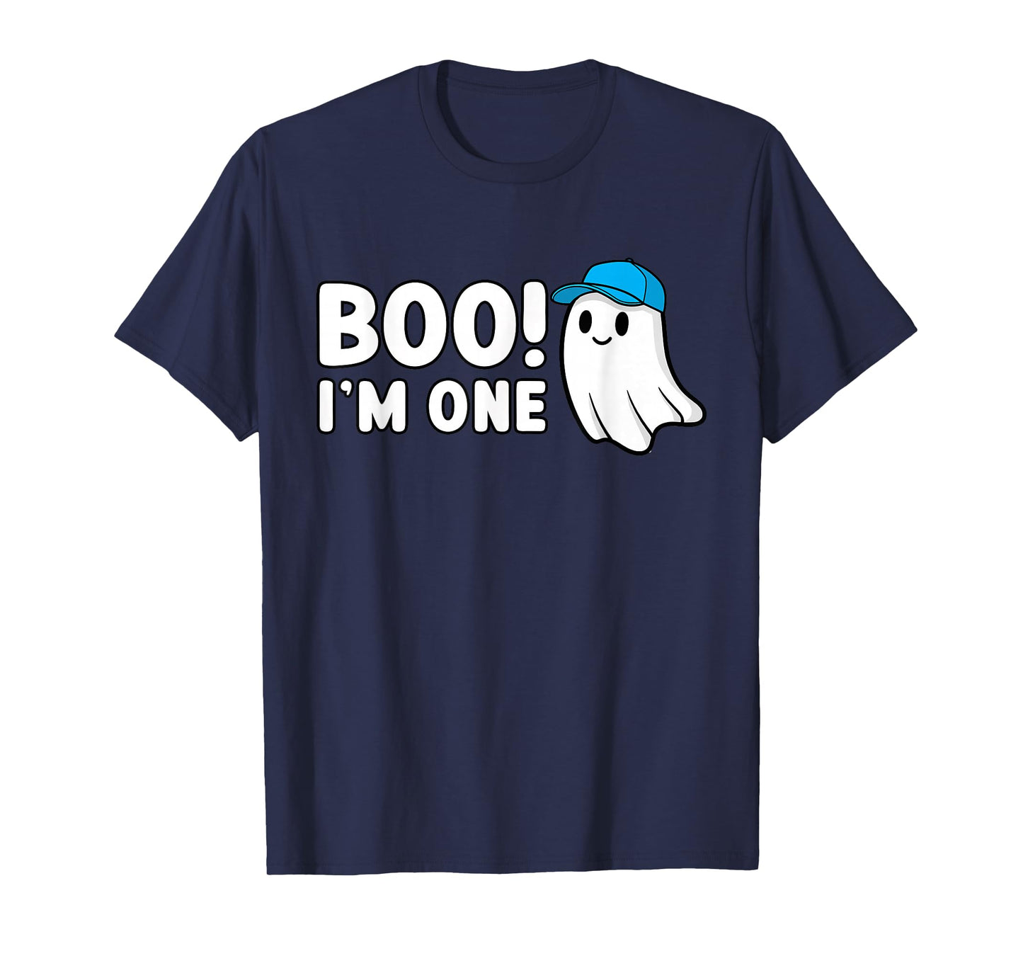 Boo Im One 1st Birthday 1 Year Old Boy Ghost Cute Halloween T-Shirt