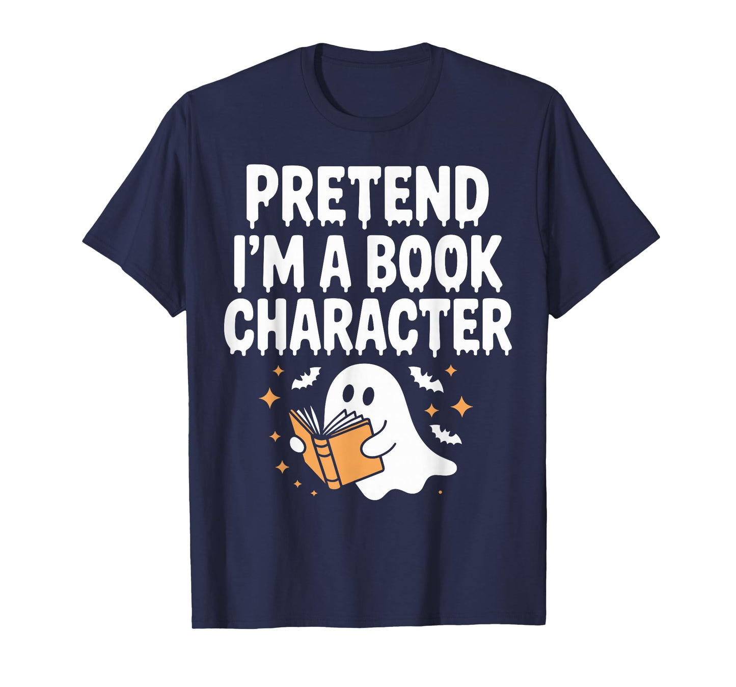 Pretend I'm A Book Character Costumes Kids Halloween Ghost T-Shirt