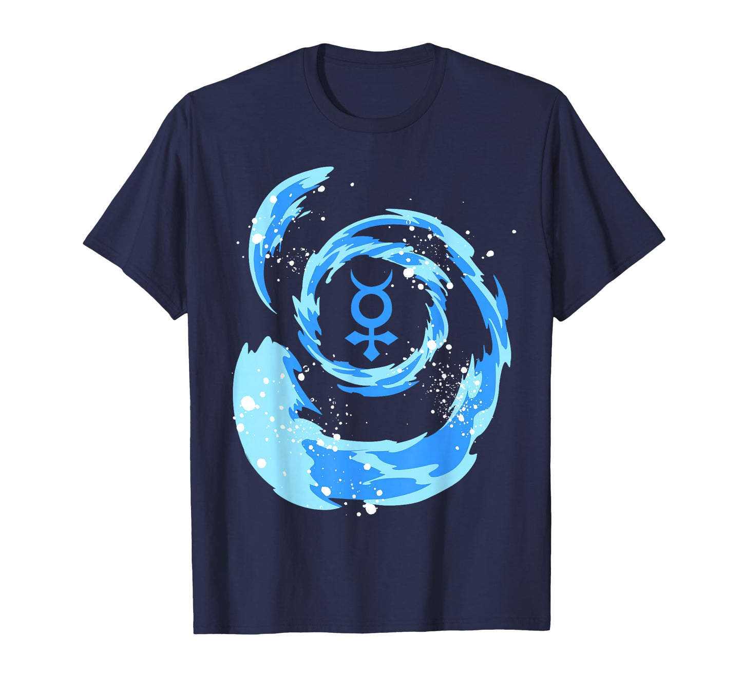 Sailor Anime Water Tsunami Mercury Star Symbol H2O Kawaii T-Shirt