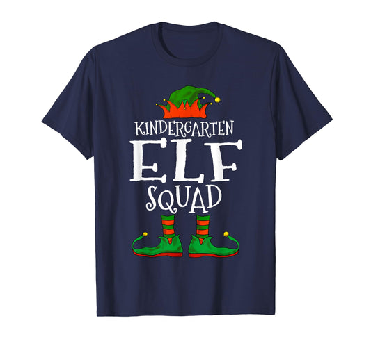 Kindergarten Elf Squad Teacher Student Christmas Gift Men Women Kids T-Shirt