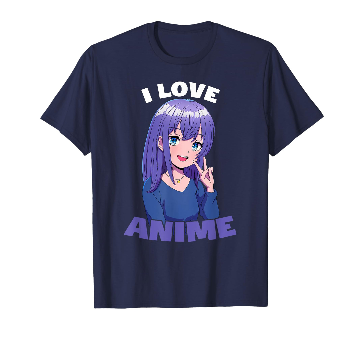 I Love Anime Girl T-Shirt