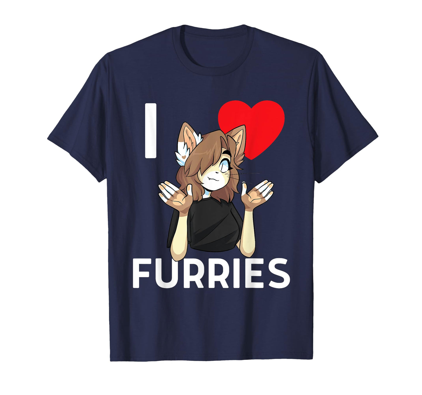 Cute I Heart Furries Furry Fandom Love T-Shirt