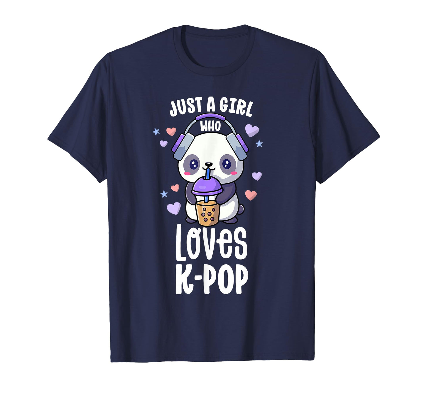 Just A Girl Who Loves K-Pop Shirt Gift Kawaii Boba and Kpop T-Shirt