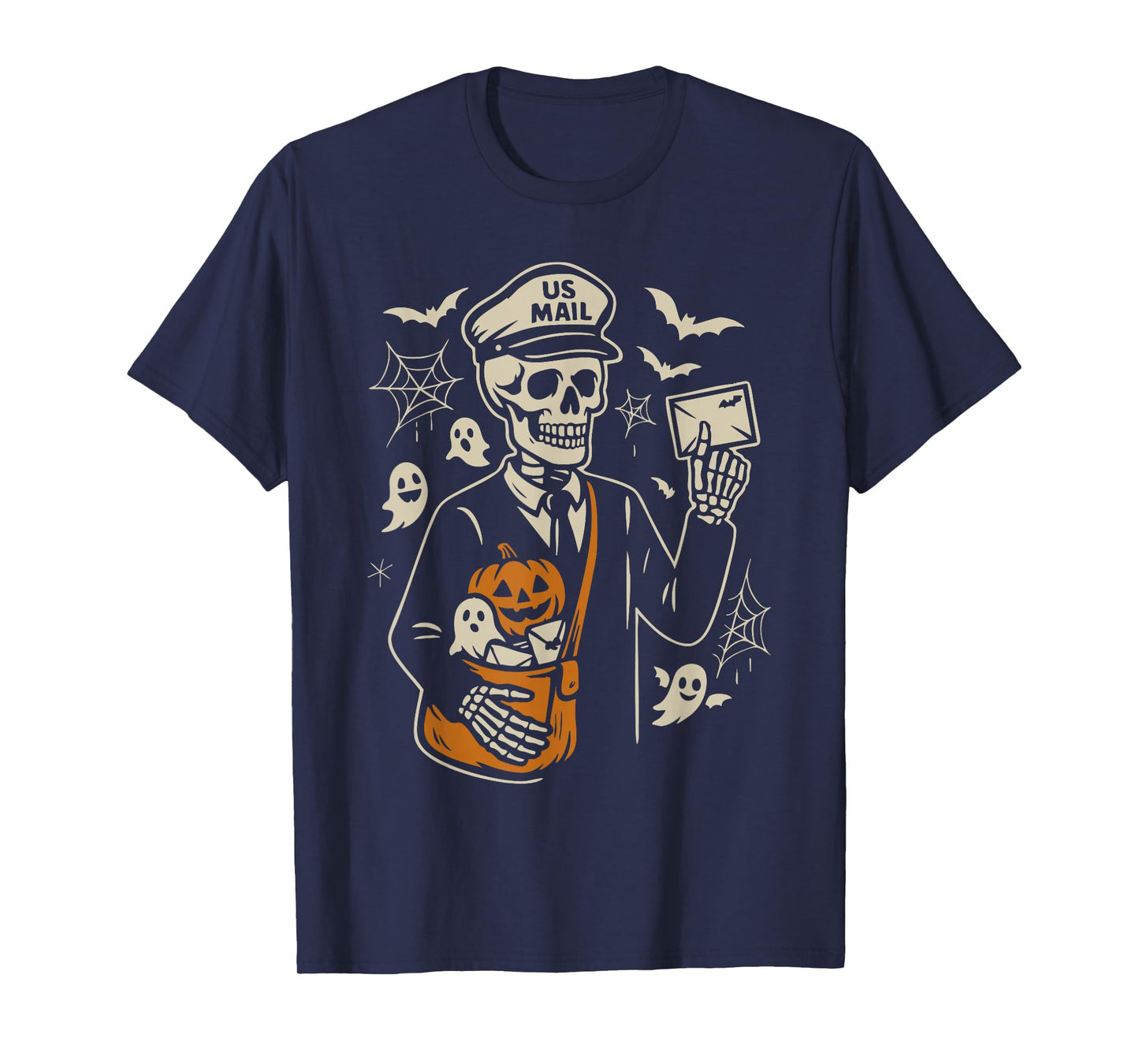 Skeleton Mailman Halloween T-Shirt